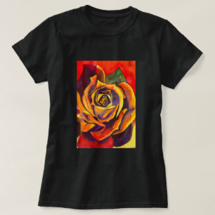 Camiseta Arte Rosa dorado