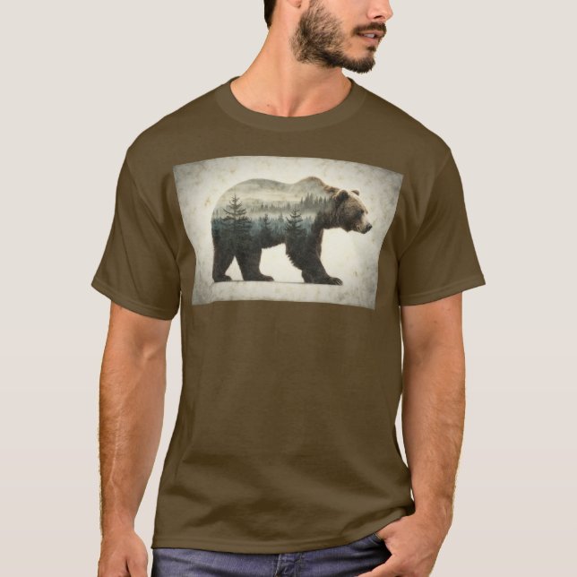 Camiseta Arte salvaje Grizzly Bear (Anverso)