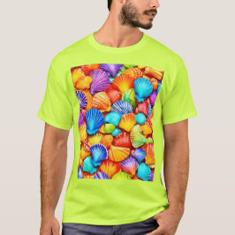Camiseta Arte sinfónico vibrante de conchas marinas