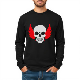 Camiseta Arte Skull and Feathers