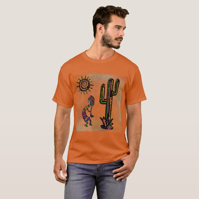 CAMISETA ARTE SOUTHWESTERN  KOKOPELLI (Anverso completo)