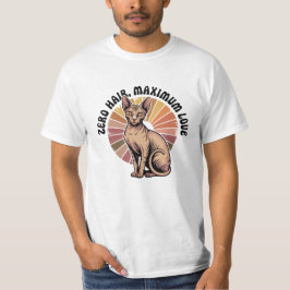 Camiseta Arte Sphynx Amor Máximo Cero Pelo