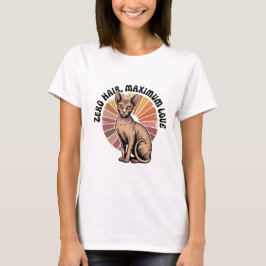 Camiseta Arte Sphynx Amor Máximo Cero Pelo