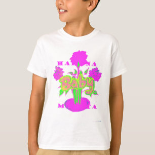 Camiseta Arte suave de flores rosadas: El toque de un bebé.