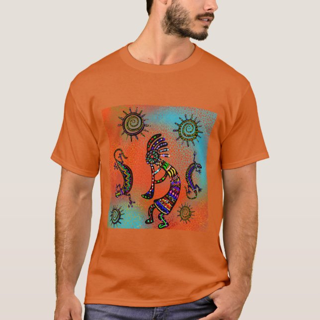 CAMISETA ARTE SUDOESTE DE KOKOPELLI (Anverso)