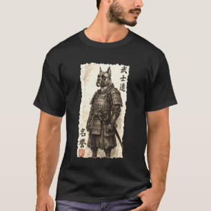 Camiseta Arte Sumi-e de Guerrero Boxeador Samurái Japonés A