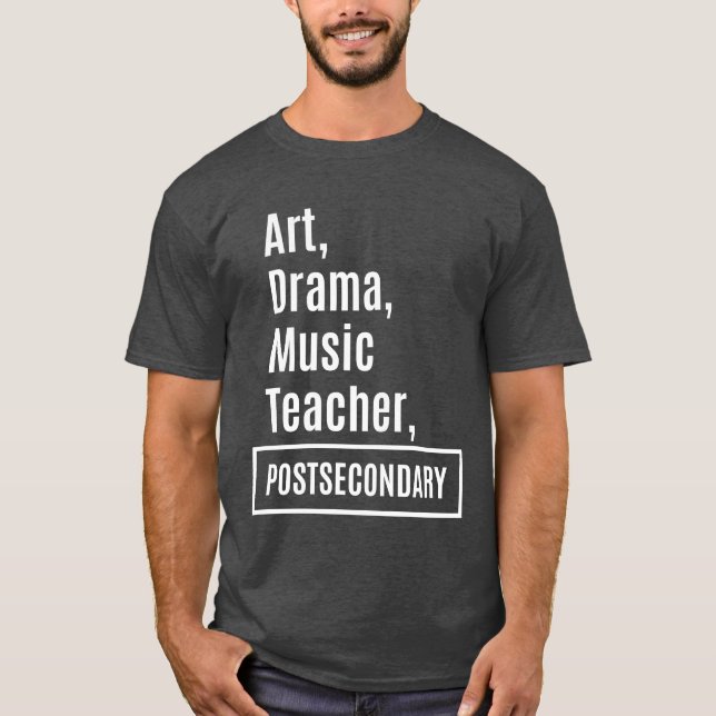 Camiseta Arte, teatro, regalo de título de profesor de músi (Anverso)