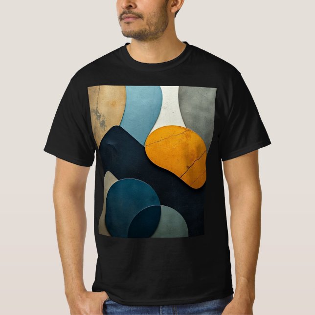 Camiseta Arte Texturizado de Formas Geométricas Abstractas  (Anverso)
