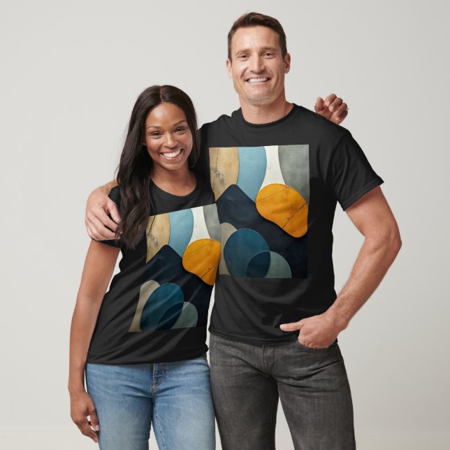 Camiseta Arte Texturizado de Formas Geométricas Abstractas  (Unisexo)