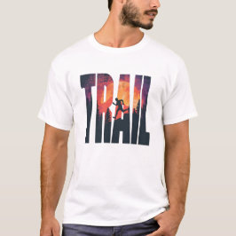 Camiseta Arte tipográfico de corredor de senderismo de aven