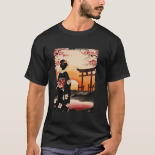Camiseta Arte tradicional japonés de Sumi Ink Geisha