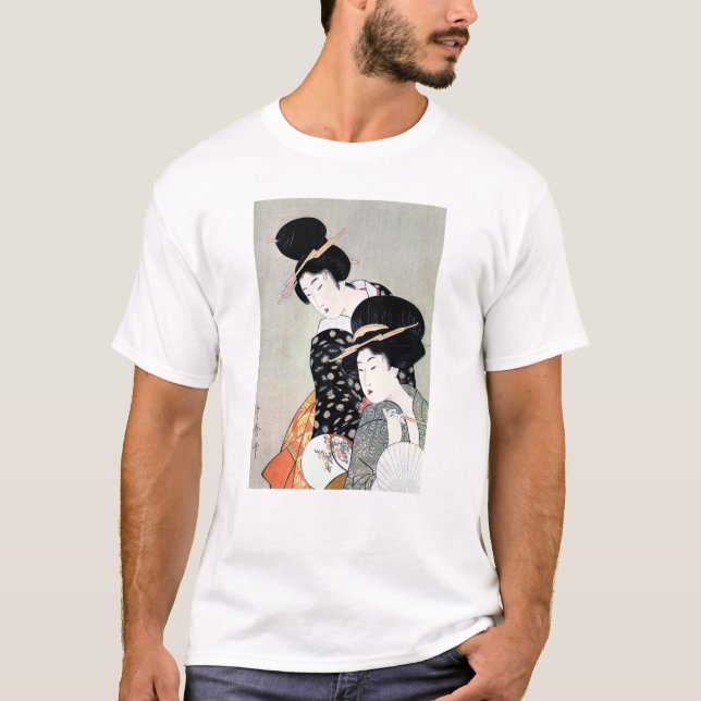 Camiseta Arte tradicional japonés oriental fresco del (Anverso)