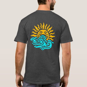 Camiseta Arte tribal del sol y olas del océano