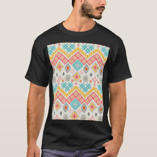 Camiseta Arte tribal: huella geométrica boho.