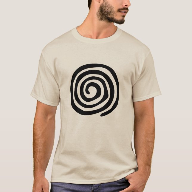 Camiseta Arte tribal mexicano primitivo espiral azteca (Anverso)