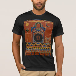 Camiseta Arte Tribal Warli Templo Ujjain Mahakal - Étnico E