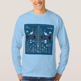 Camiseta arte tribal warliPintura tradicional india folk