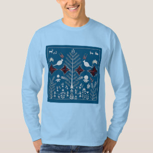 Camiseta arte tribal warliPintura tradicional india folk