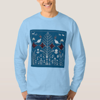 Camiseta arte tribal warliPintura tradicional india folk