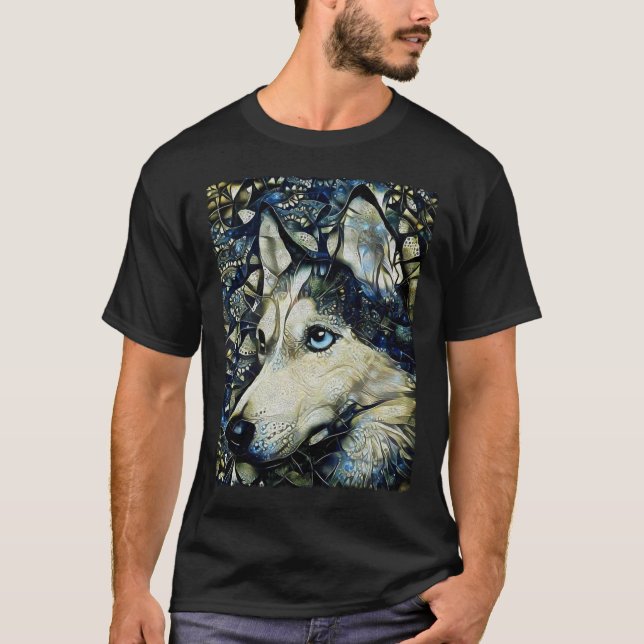 Camiseta Arte único Husky (Anverso)