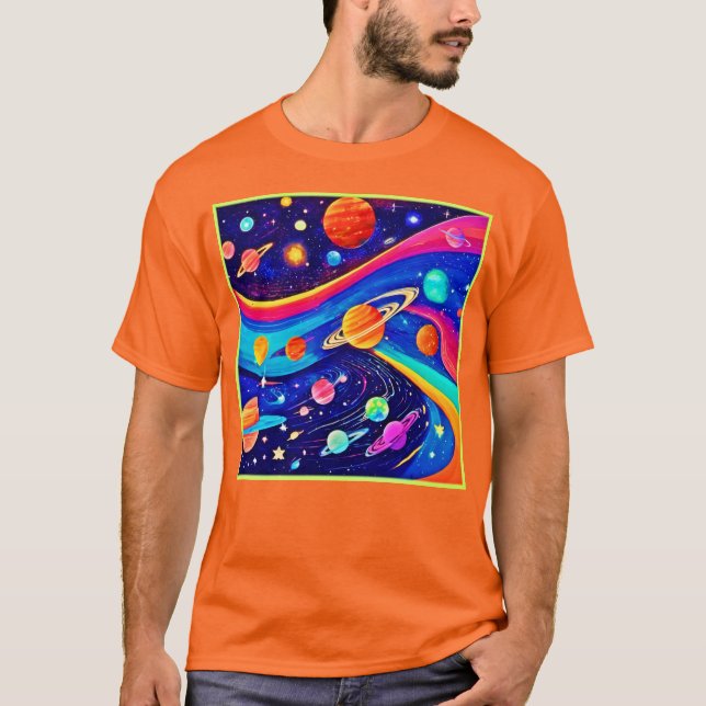 Camiseta Arte Universo vibrante (Anverso)