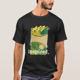 Camiseta Arte Urbano Abstracto Estética Verde y Amarillo