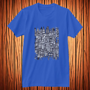 Camiseta Arte urbano blanco y negro   Arte IA
