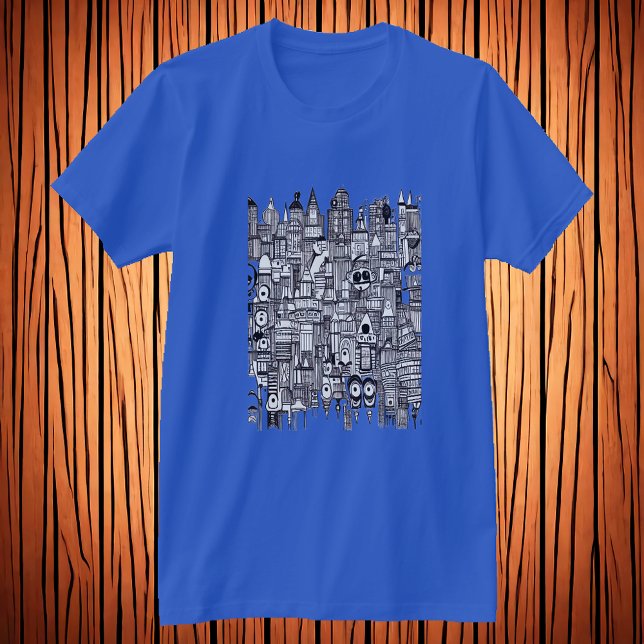 Camiseta Arte urbano blanco y negro | Arte IA (Subido por el creador)