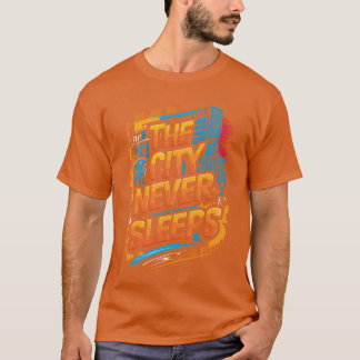 Camiseta Arte Urbano La Ciudad Nunca Duerme