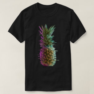 Camiseta Arte Vaporwave de Piña con Fallo