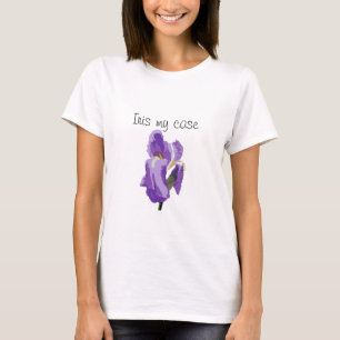 Camiseta Arte vector de iris morado