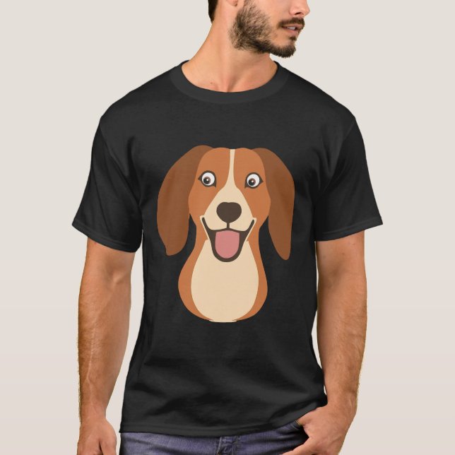 Camiseta Arte vector de perro Beagle (Anverso)