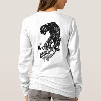 Camiseta Arte vector de tigres negros con texto de tigre ne