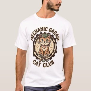 Camiseta Arte vectorial de gato de garaje mecánico - Gara m