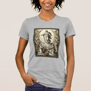 Camiseta Arte vectorial de grabado de ángel de Ascensión vi