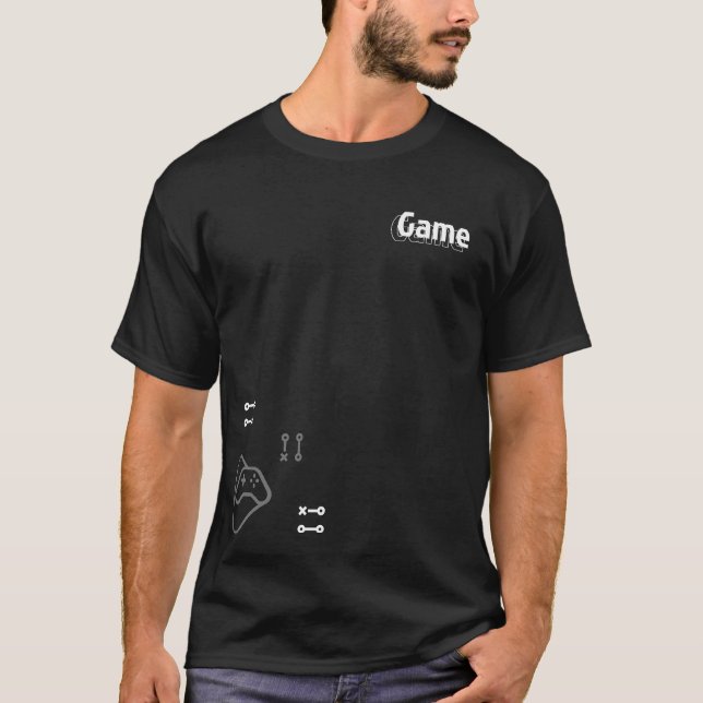 Camiseta Arte vectorial de joystick de juego retro (Anverso)