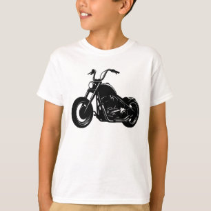 Camiseta Arte vectorial de motocicleta clásica cruiser en b