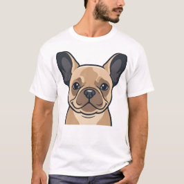 Camiseta Arte vectorial de retrato de adorable bulldog fran