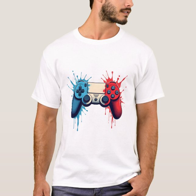 Camiseta Arte vectorial de salpicadura de pintura de contro (Anverso)
