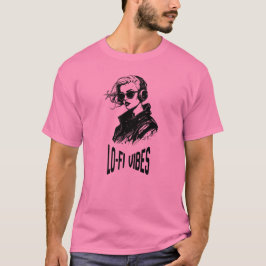 Camiseta Arte Vectorial de Vibraciones Lo-Fi