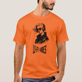 Camiseta Arte Vectorial de Vibraciones Lo-Fi