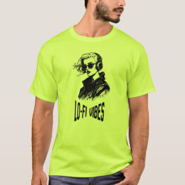 Camiseta Arte Vectorial de Vibraciones Lo-Fi