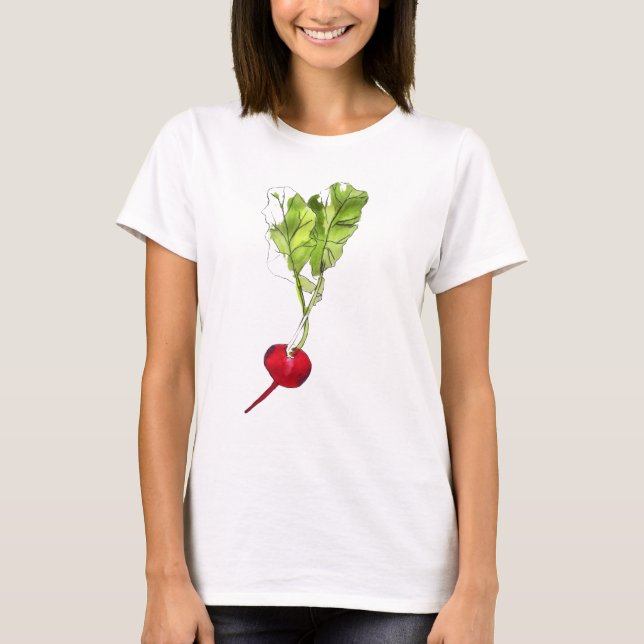 Camiseta Arte vegetal del ilustracion del watercolour del (Anverso)