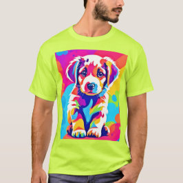 Camiseta Arte vibrante de cachorro