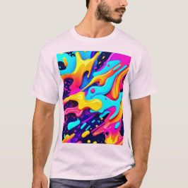 Camiseta Arte vibrante de caos de color