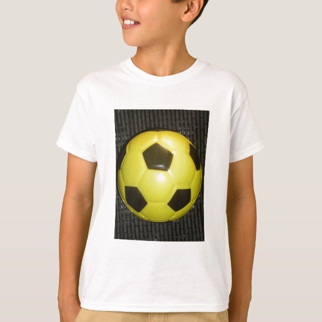 Camiseta Arte vibrante de fútbol amarillo y negro (fútbol) (Anverso)