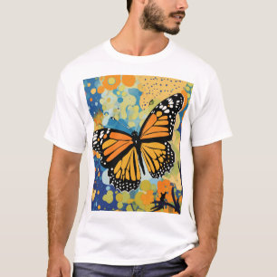Camiseta Arte vibrante de la mariposa Monarca.