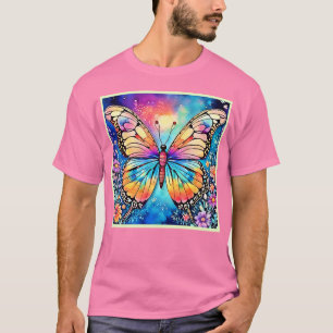 Camiseta Arte vibrante de mariposa