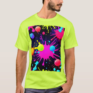 Camiseta Arte vibrante de salpicaduras de pintura