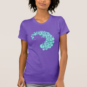 Camiseta Arte vintage Blue Twentis Art Deco Bubbles Vector 